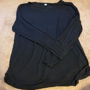 Old Navy Black Luxe Long Sleeve Tee